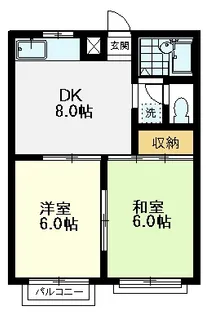 スペースカトレア【1階】の間取り