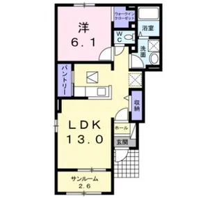フレスクーラ【1階】の間取り
