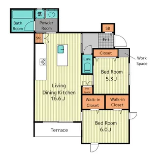 フォーレストヒルズ唐山【1階】の間取り