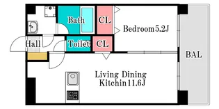 ピュアロイヤル大元【3階】の間取り