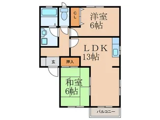 ベルエポック尾倉【2階】の間取り