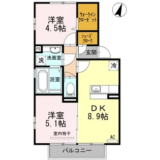 ウィット武部【2階】の間取り