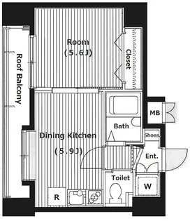 ガーラ元浅草【11階】の間取り