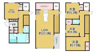 東京都豊島区南池袋4【一戸建】の間取り