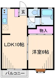コンドレア勝田B【2階】の間取り