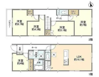 東京都国立市青柳2【一戸建】の間取り
