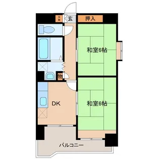 ベルソーレ木ノ下【9階】の間取り