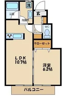 コルティーレ経堂【1階】の間取り