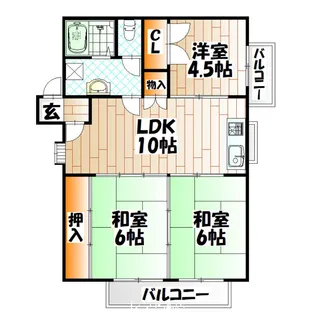 島名第五コーポ【2階】の間取り