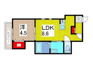 ベルブラン【1階】の間取り