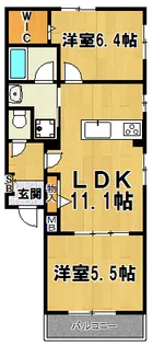 ベルウッド加島IV【1階】の間取り
