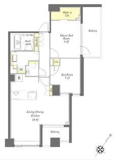 プライムメゾン目黒【4階】の間取り