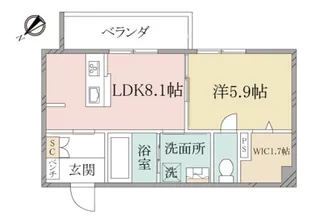 (シニア限定)ヘーベルヴィレッジ横須賀うみかぜ公園【4階】の間取り