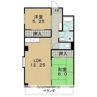 アミューズB.R【3階】の間取り