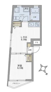 ベイサイドレジデンス桜木町【4階】の間取り