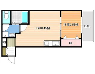 エフスタイル藤井寺道明寺2号館【1階】の間取り