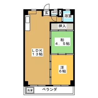 鳥羽見マンション【5階】の間取り