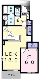 シャトー竹島・II【1階】の間取り