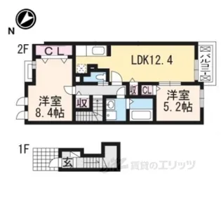 プラシードJ.【2階】の間取り