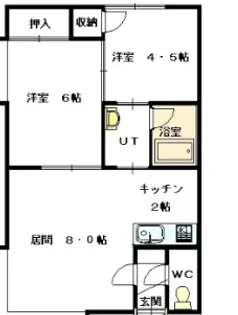永山6.8ハイツ【1階】の間取り