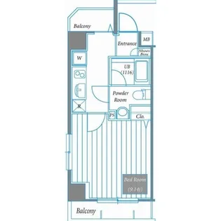 ラ・エテルノ菊川【4階】の間取り