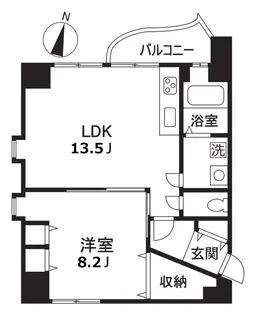 マーヴェラスガーデンコート【2階】の間取り