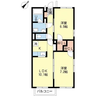 ハルトリーゲル弐番館【2階】の間取り
