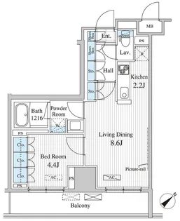 Cerio落合東中野【4階】の間取り