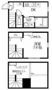 ハーミットクラブハウスMIE【1階】の間取り