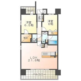 プレサンスロジェ四日市西浦【6階】の間取り