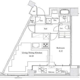 富ヶ谷ウエストガーデン【4階】の間取り