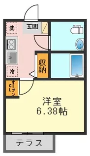 カインドネス一之江【1階】の間取り