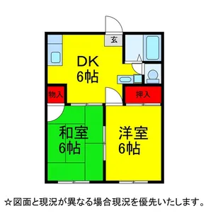 サンライズ成田A【1階】の間取り