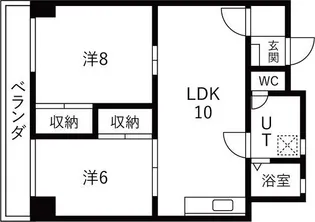 マンション島原【1階】の間取り