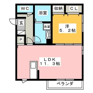 サークルモコ 湘南台【1階】の間取り