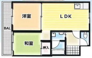 エトワールヴィルーR八尾宮町【2階】の間取り