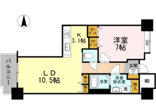 品川シーサイドビュータワーI【4階】の間取り