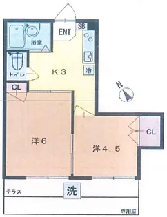 ベルコーポ【1階】の間取り