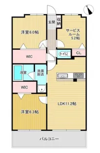 ペルシュ城山 503【5階】の間取り