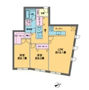 カスタリア西麻布霞町【1階】の間取り