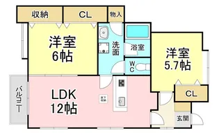 BLACKCOMB ブラッコム【1階】の間取り