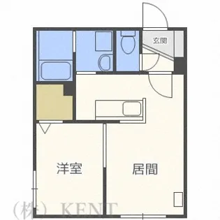 クーデクール北円山【4階】の間取り