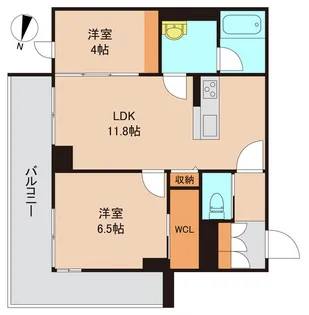 ヴァントサンクK【2階】の間取り