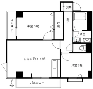 つかさコーポ【5階】の間取り