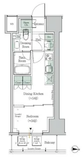 ワンルーフレジデンス中野南台【12階】の間取り