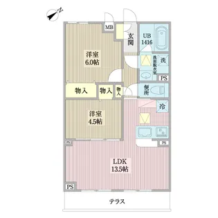 La Fonte横浜反町【1階】の間取り