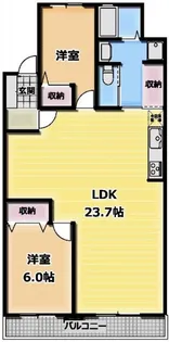 ラポール観山【7階】の間取り