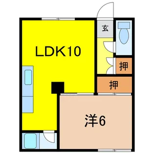 アースヴィレッジ神楽岡【1階】の間取り