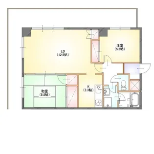 緑ヶ丘ビューハイム【2階】の間取り