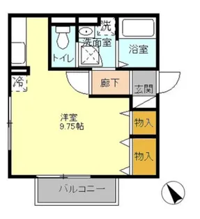 グリーンコテージD【1階】の間取り